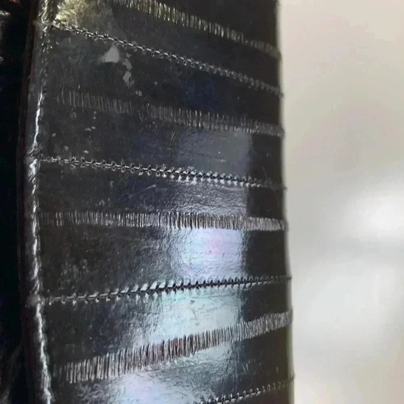 Source Unknown, 100% eel skin, black bag in  very good used condition - Picture 9 of 10